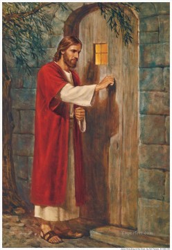 Jesus an der Tür Religiosen Christentum Ölgemälde